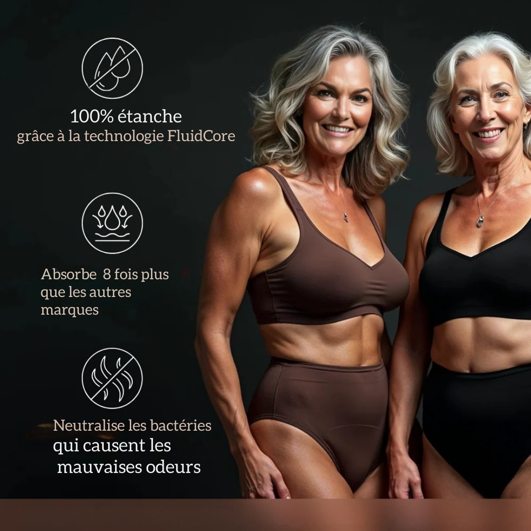 Culottes Signature taille haute + absorption élevée (le lot de 3)