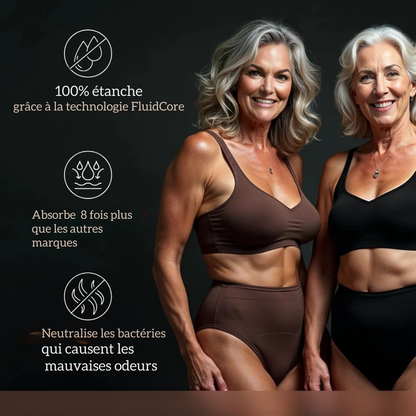 Culottes Signature taille haute + absorption élevée (le lot de 5)