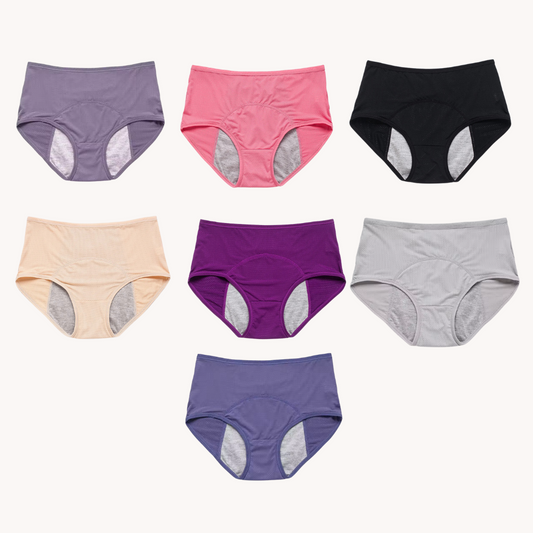 Lot 7 culottes d'incontinence Julie  Flux modéré + 1 sac de lavage offert 🎁